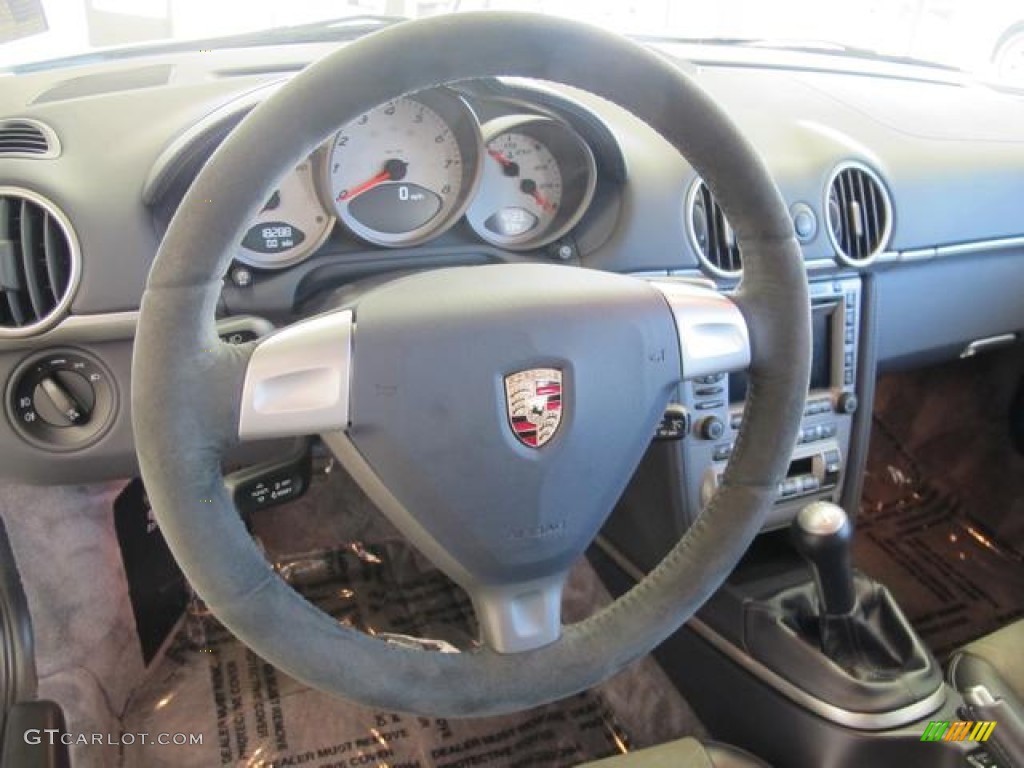 2007 Porsche Cayman S Sea Blue Steering Wheel Photo #61512428