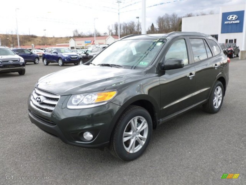 2012 Santa Fe Limited V6 - Black Forest Green / Beige photo #3