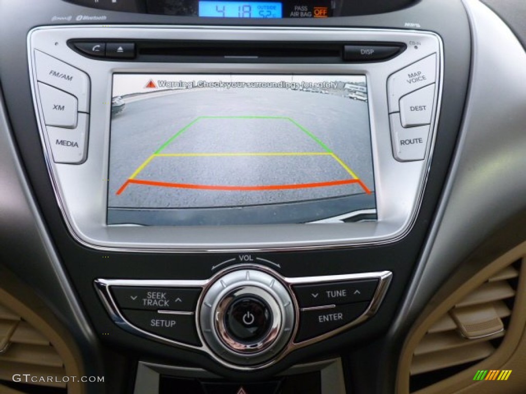 2012 Elantra Limited - Black Noir Pearl / Beige photo #18