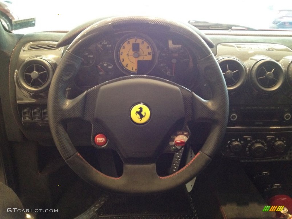 2009 Ferrari F430 Scuderia Coupe Charcoal Steering Wheel Photo #61513596