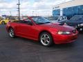 2001 Laser Red Metallic Ford Mustang GT Convertible  photo #2