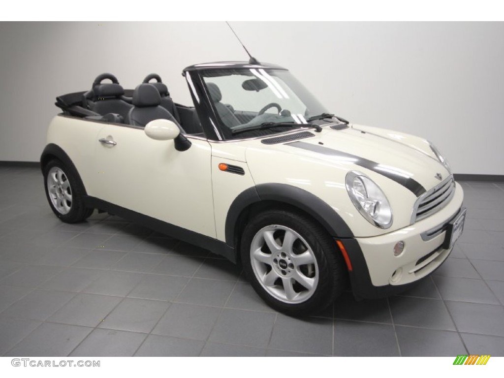 2007 Cooper Convertible - Pepper White / Carbon Black/Black photo #1