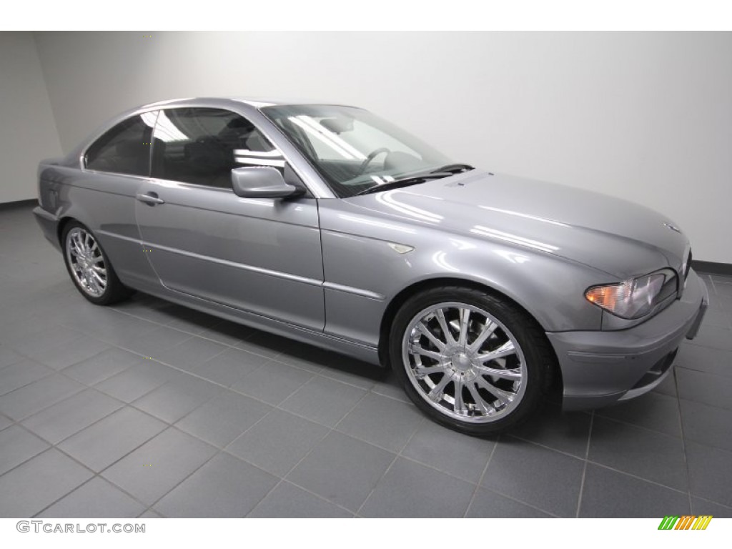 2004 3 Series 325i Coupe - Silver Grey Metallic / Grey photo #8