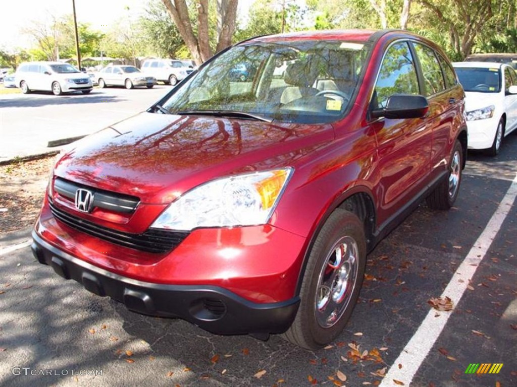 2009 CR-V LX - Tango Red Pearl / Gray photo #4