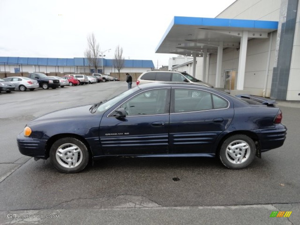 2000 Grand Am SE Sedan - Navy Blue Metallic / Dark Pewter photo #2