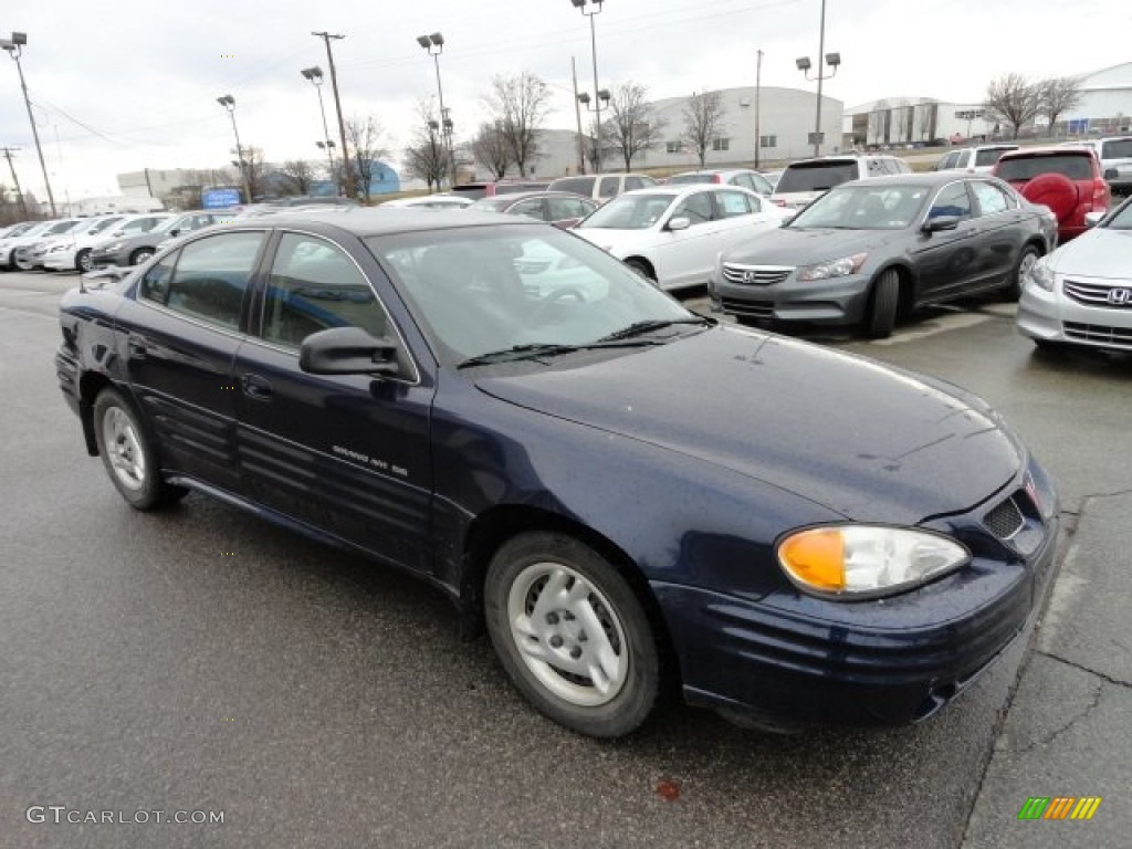 2000 Grand Am SE Sedan - Navy Blue Metallic / Dark Pewter photo #7