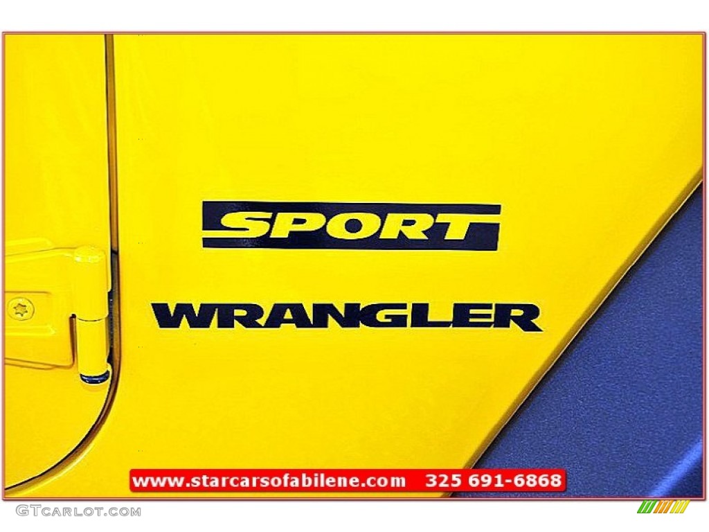 2011 Wrangler Sport S 4x4 - Detonator Yellow / Black photo #7