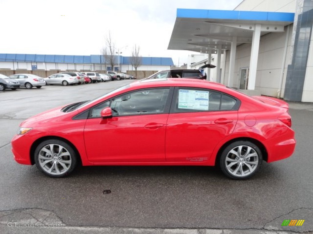 Rallye Red 2012 Honda Civic Si Sedan Exterior Photo #61516834