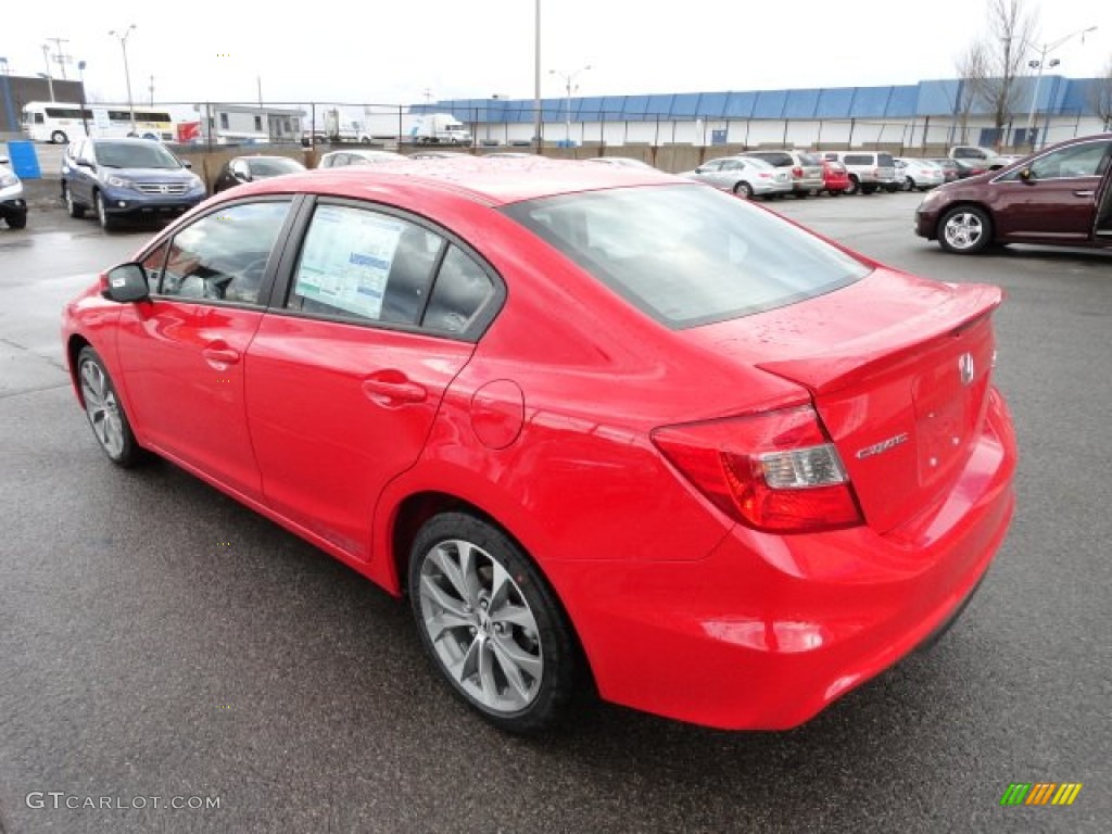 Rallye Red 2012 Honda Civic Si Sedan Exterior Photo #61516844