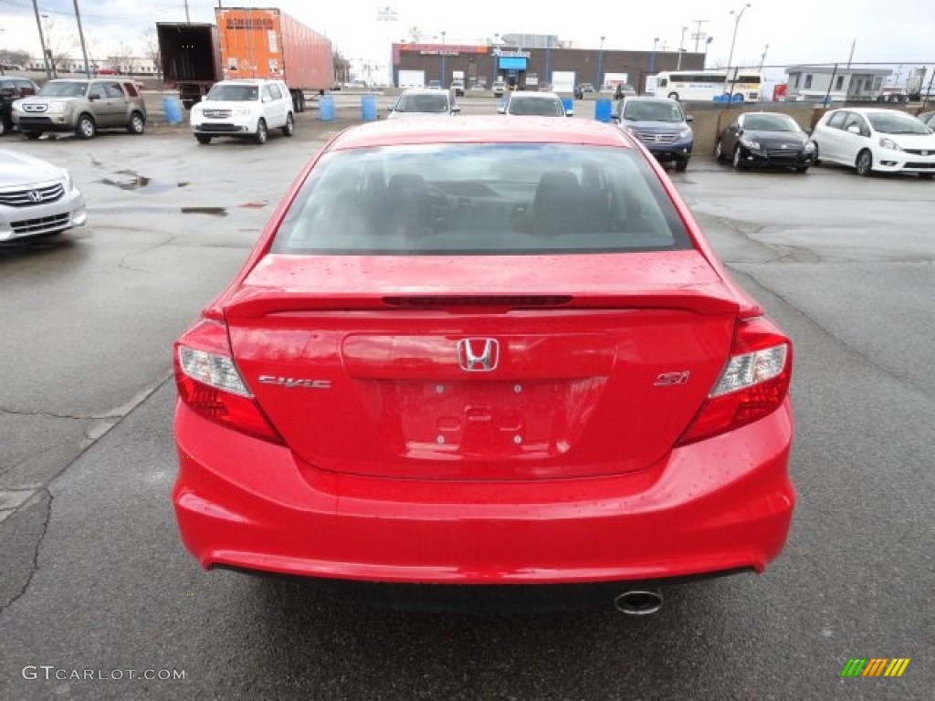 2012 Civic Si Sedan - Rallye Red / Black photo #4