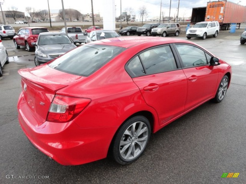 2012 Civic Si Sedan - Rallye Red / Black photo #5