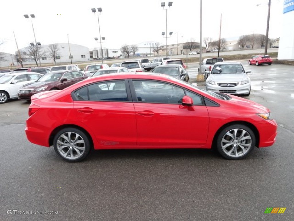2012 Civic Si Sedan - Rallye Red / Black photo #6