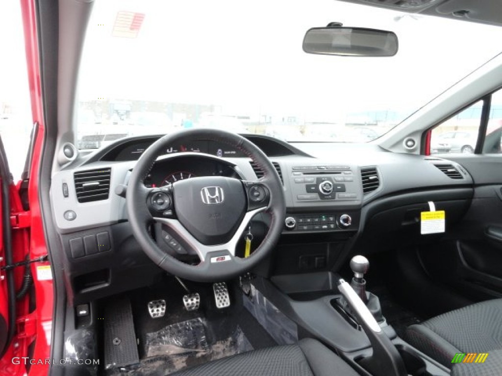 2012 Honda Civic Si Sedan Black Dashboard Photo #61516924