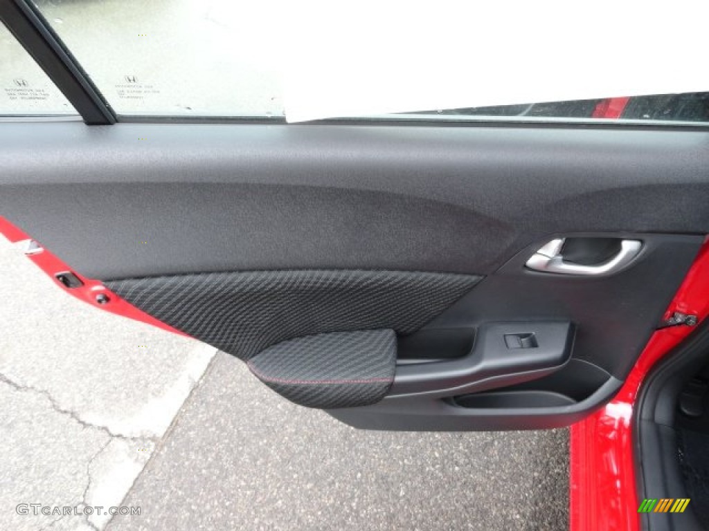 2012 Honda Civic Si Sedan Black Door Panel Photo #61516932