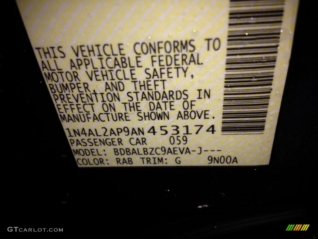 2010 Altima 2.5 S - Navy Blue / Charcoal photo #23