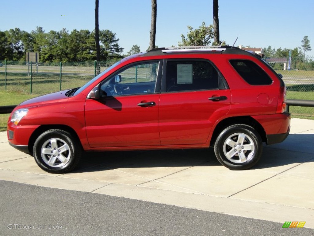 Volcanic Red 2009 Kia Sportage LX V6 4x4 Exterior Photo #61522097