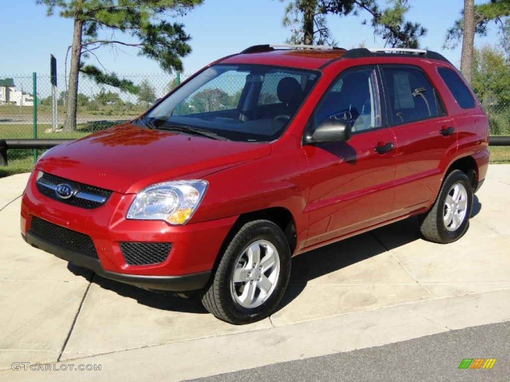 Volcanic Red 2009 Kia Sportage LX V6 4x4 Exterior Photo #61522132