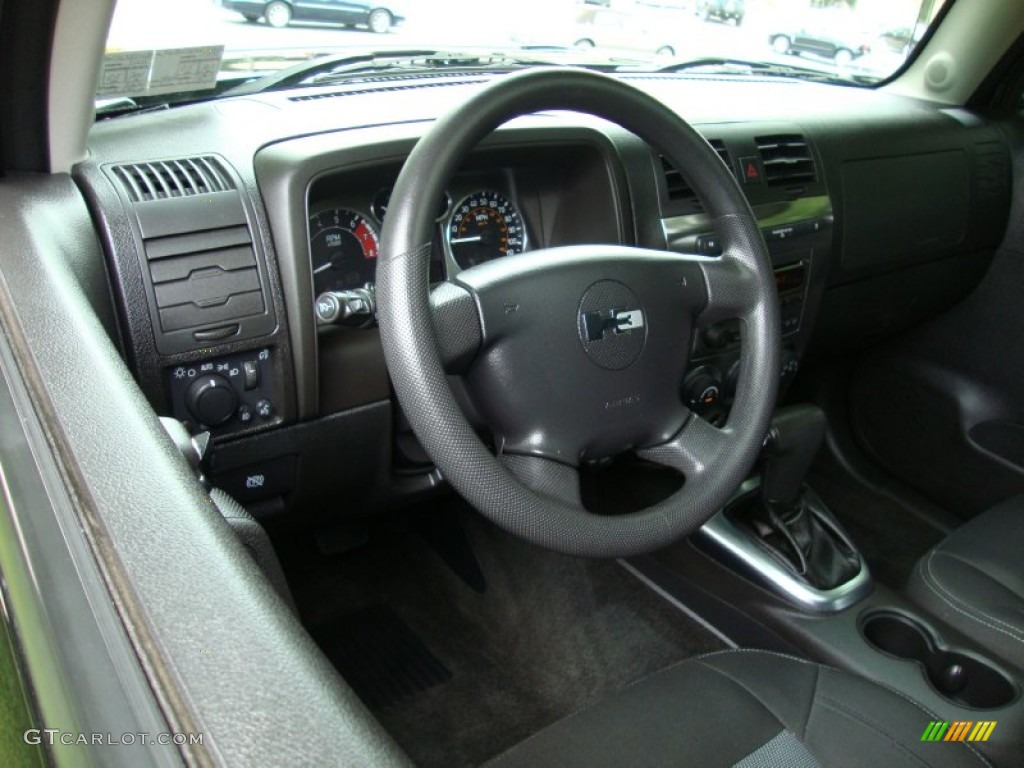 2006 Hummer H3 Standard H3 Model Ebony Black Steering Wheel Photo #61522657