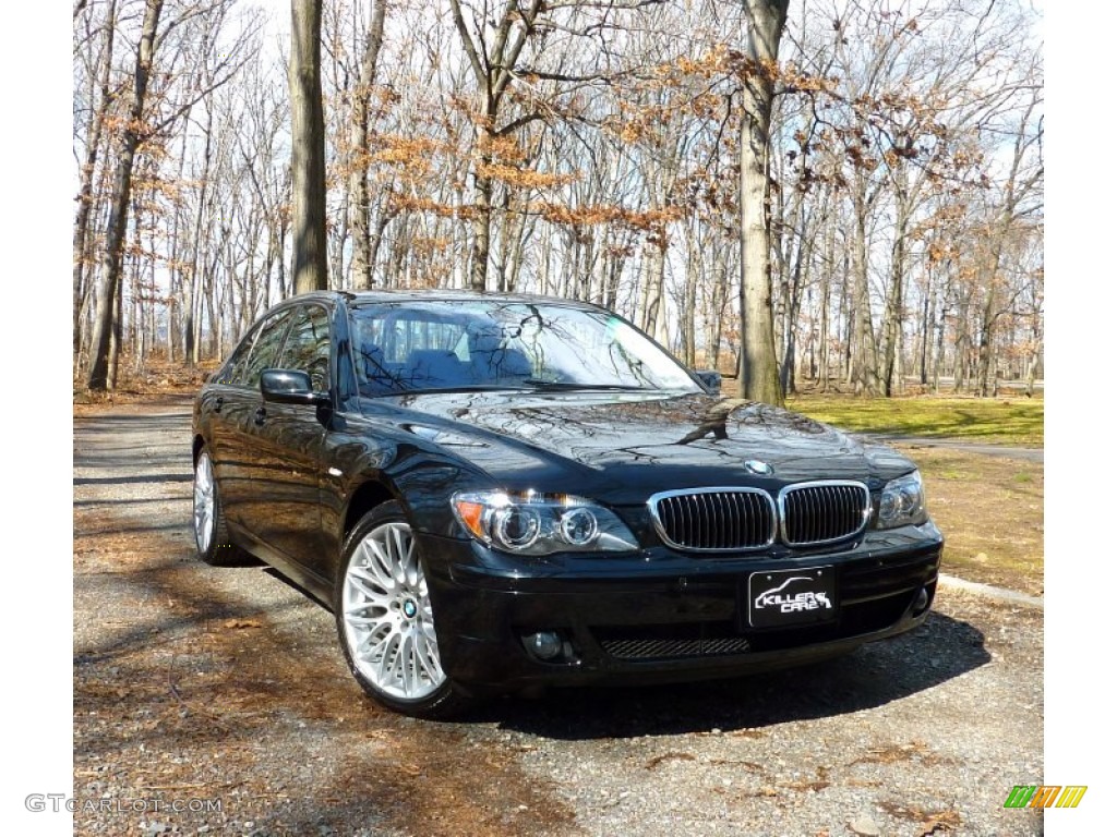2007 7 Series 750i Sedan - Jet Black / Black photo #1