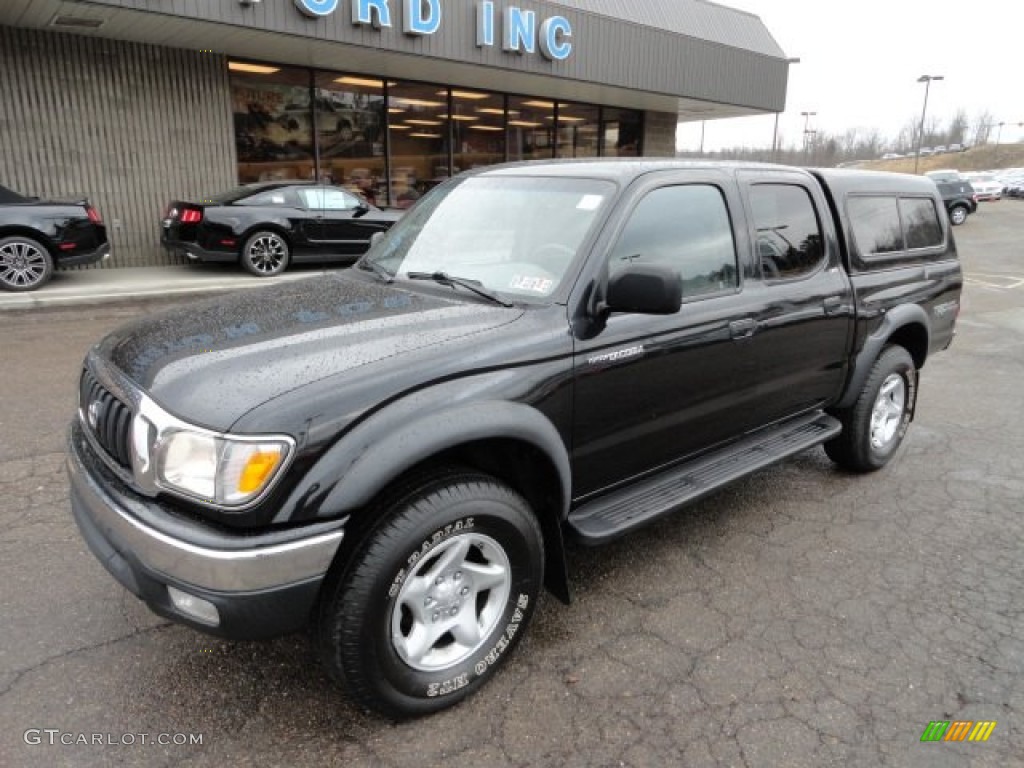 2003 Tacoma V6 TRD PreRunner Double Cab - Black Sand Pearl / Charcoal photo #8