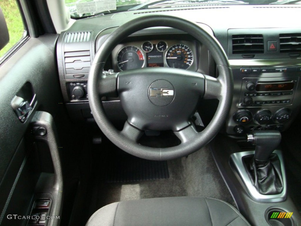 2006 Hummer H3 Standard H3 Model Ebony Black Steering Wheel Photo #61522768