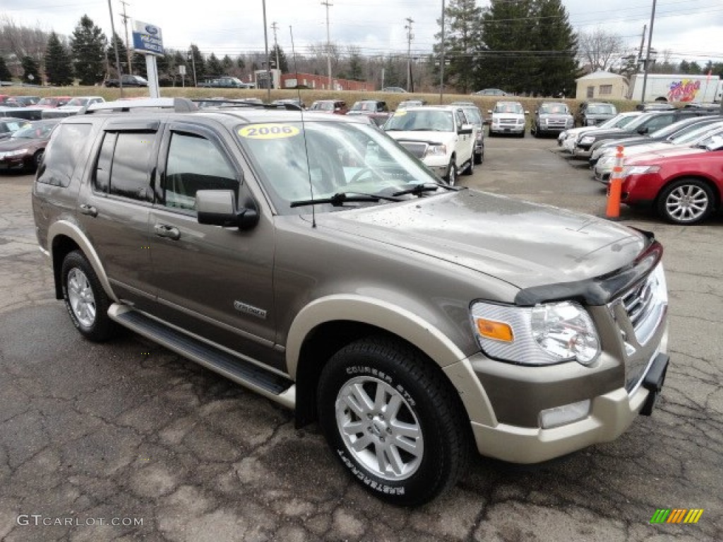 2006 Explorer Eddie Bauer 4x4 - Mineral Grey Metallic / Camel/Stone photo #6