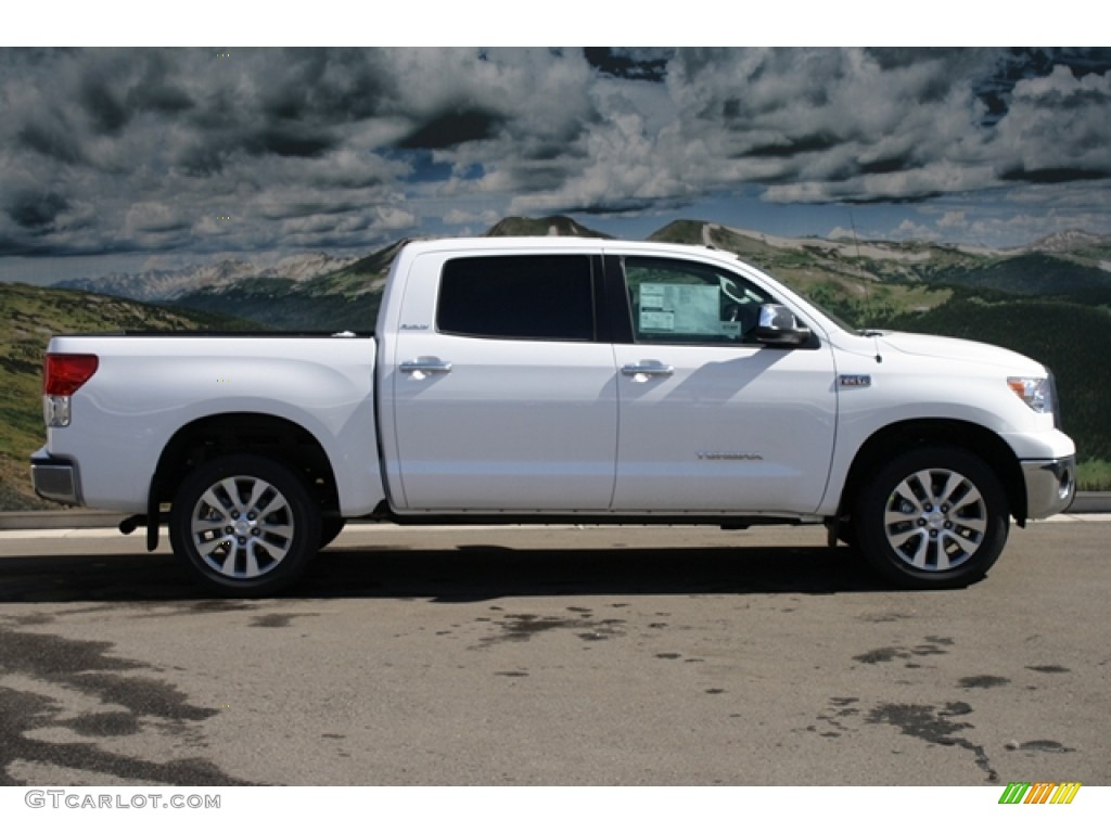 2012 Tundra Platinum CrewMax 4x4 - Super White / Graphite photo #2