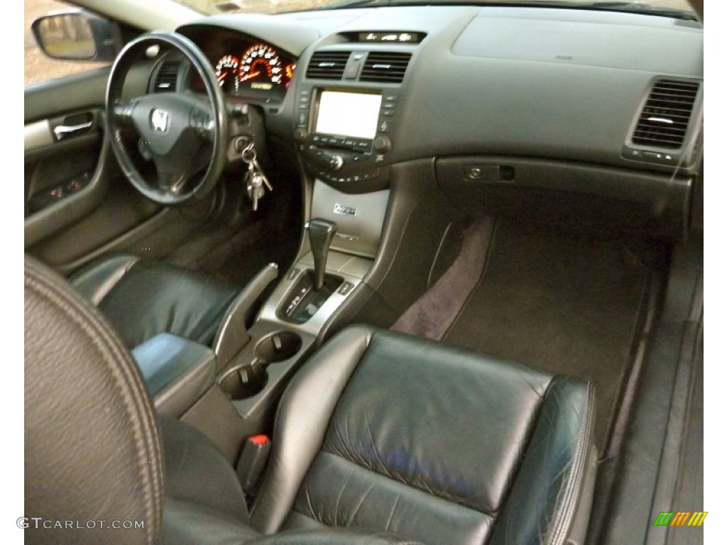 2005 Honda Accord EX V6 Coupe Black Dashboard Photo #61523907