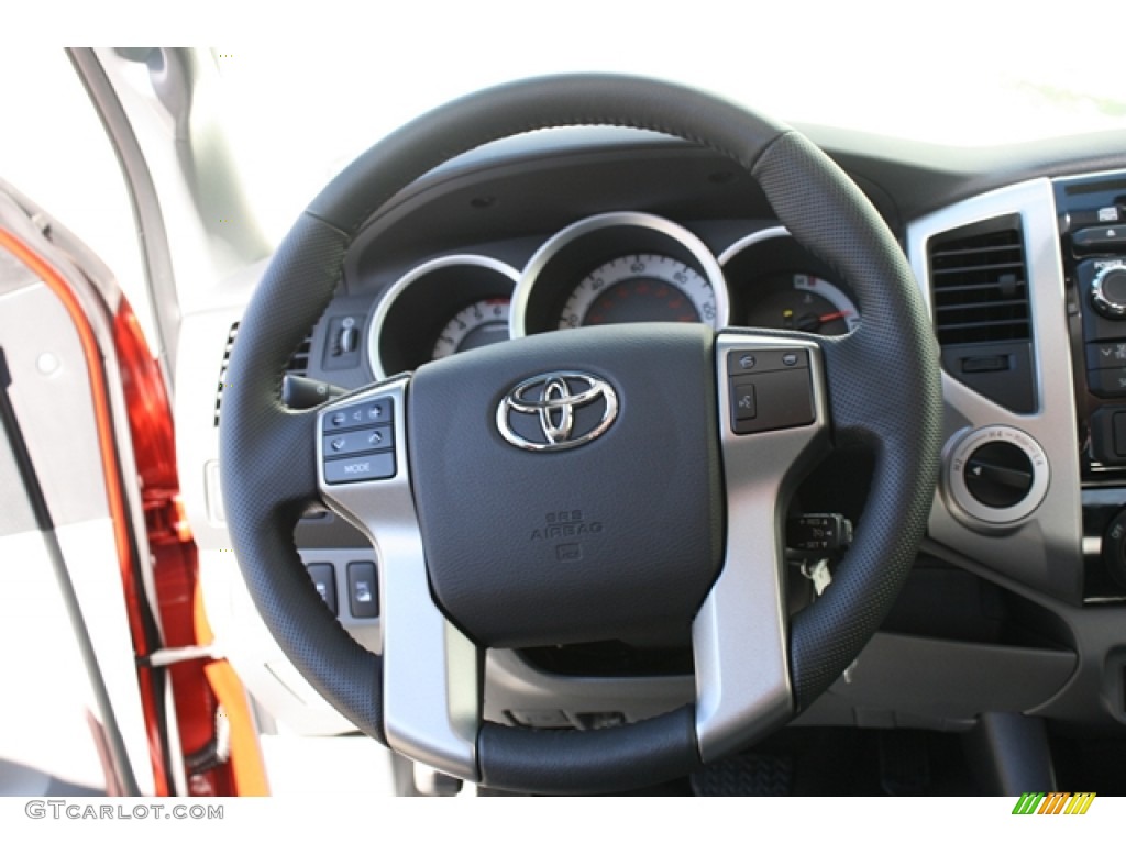 2012 Toyota Tacoma V6 TRD Access Cab 4x4 Graphite Steering Wheel Photo #61524301