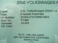2006 Campanella White Volkswagen Jetta 2.0T Sedan  photo #22