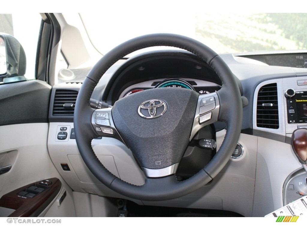 2012 Toyota Venza XLE AWD Ivory Steering Wheel Photo #61524895