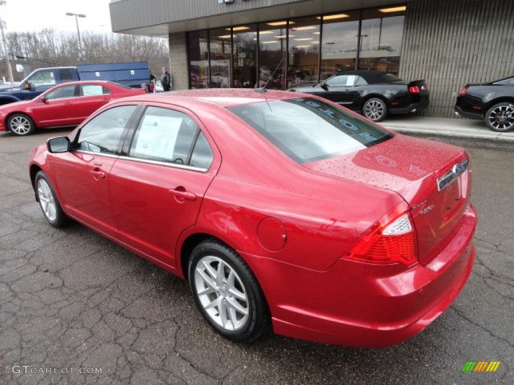 2010 Fusion SEL V6 - Red Candy Metallic / Charcoal Black photo #2
