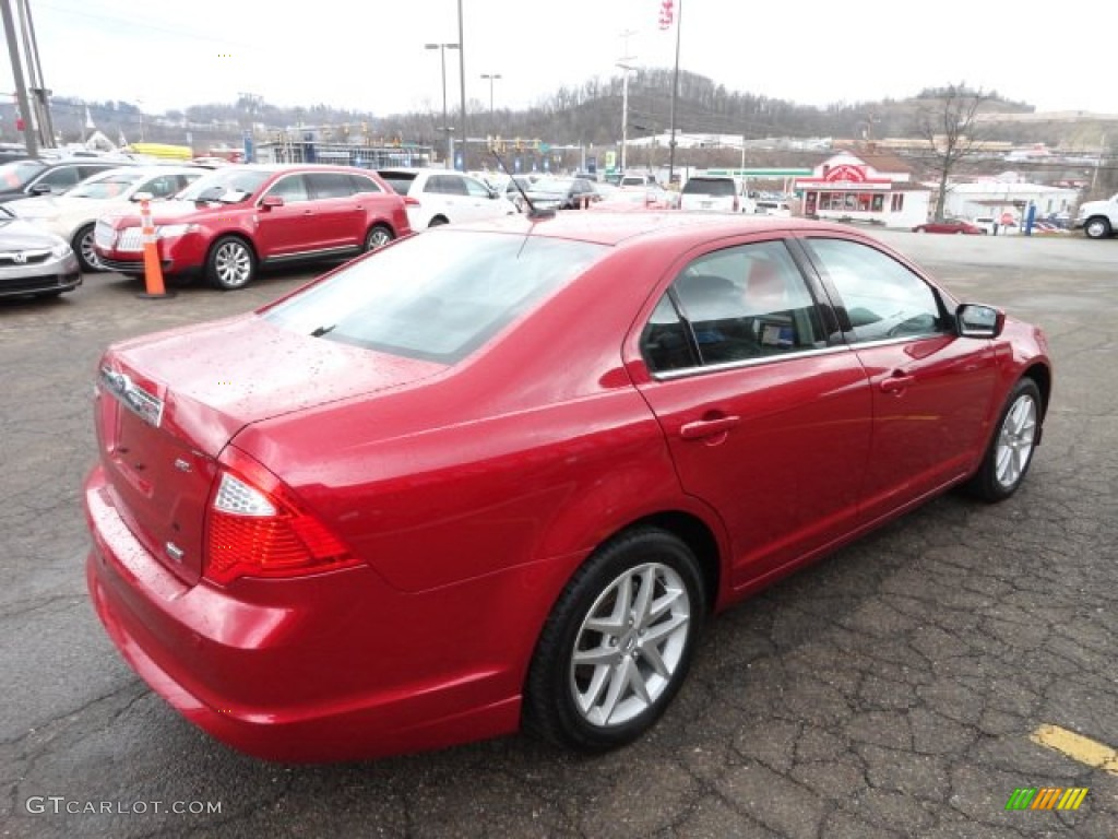 2010 Fusion SEL V6 - Red Candy Metallic / Charcoal Black photo #4