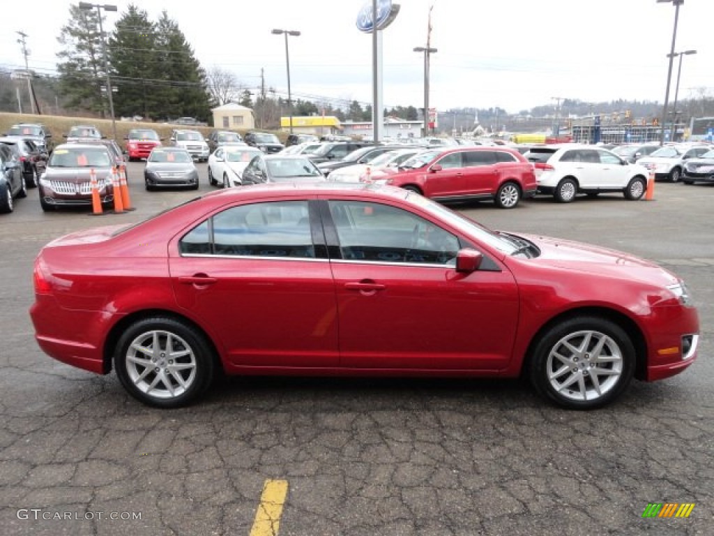 2010 Fusion SEL V6 - Red Candy Metallic / Charcoal Black photo #5