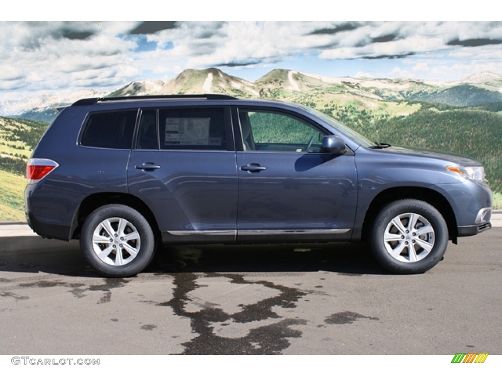 2012 Highlander V6 4WD - Shoreline Blue Pearl / Sand Beige photo #2