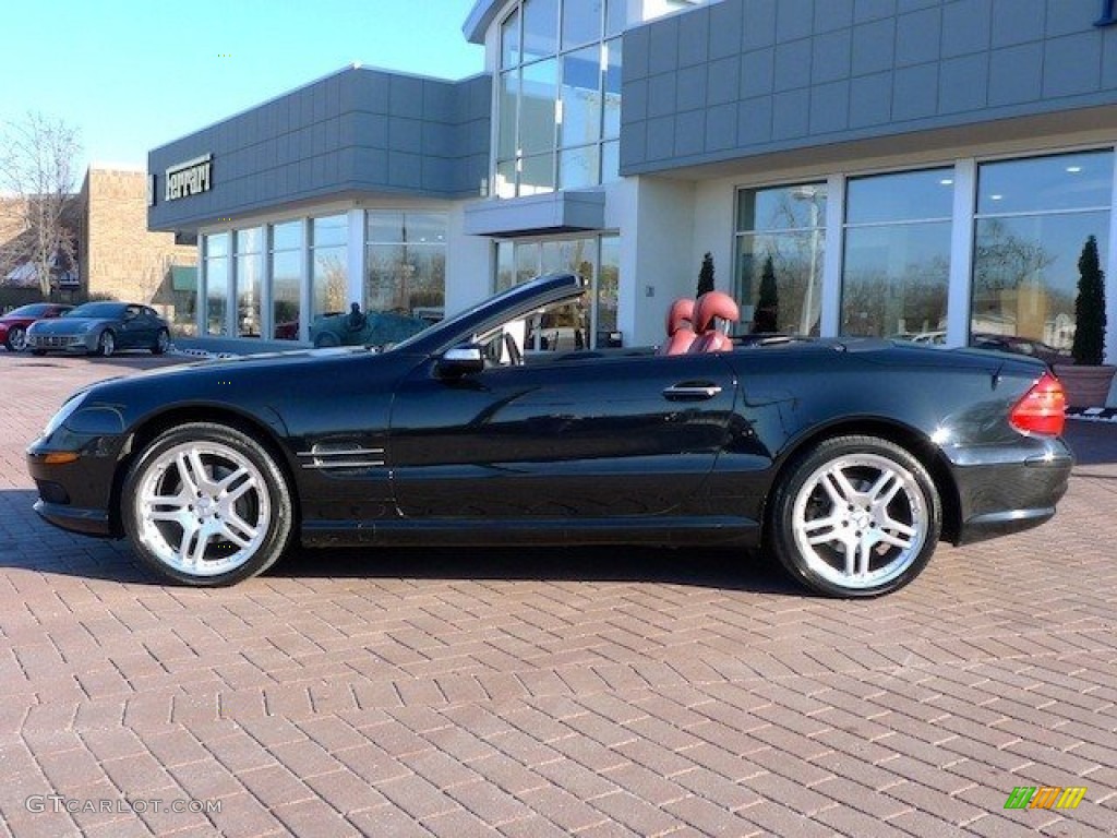 Black 2005 Mercedes-Benz SL 500 Roadster Exterior Photo #61527890