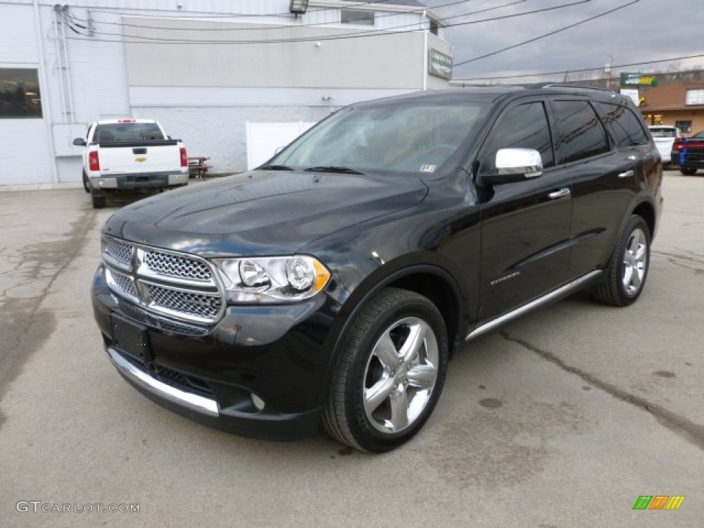 2011 Durango Citadel 4x4 - Brilliant Black Crystal Pearl / Black/Tan photo #1