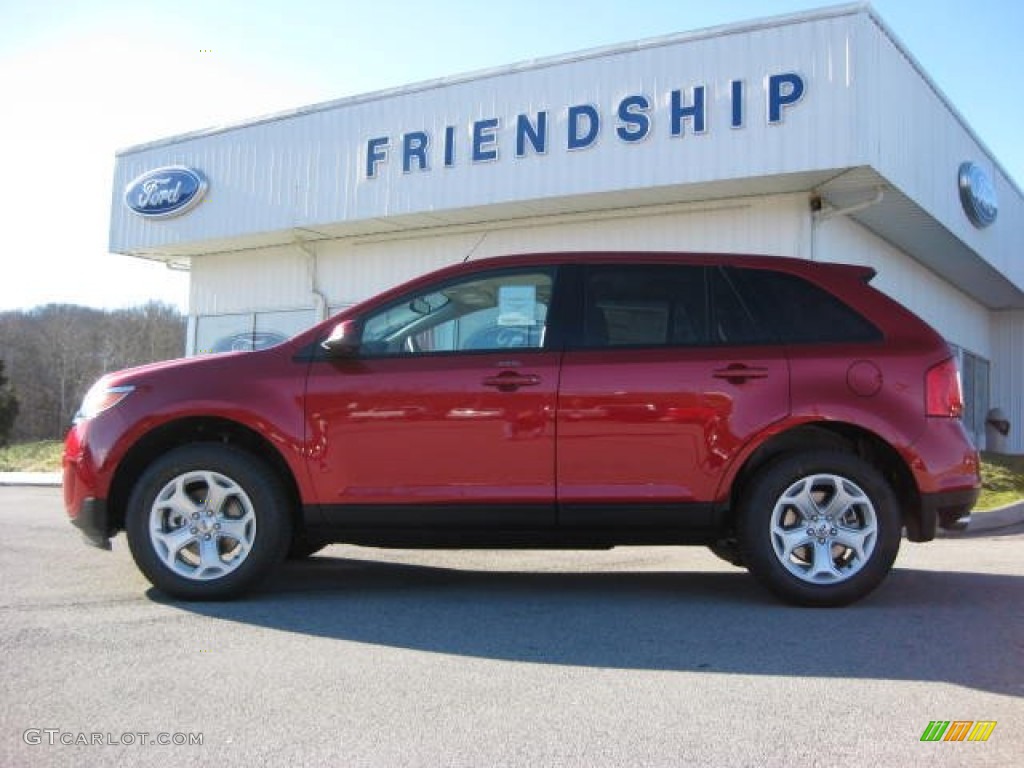 2012 Edge SEL AWD - Red Candy Metallic / Medium Light Stone photo #1