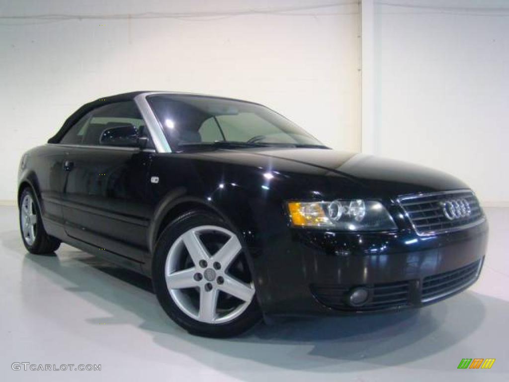 2005 A4 1.8T Cabriolet - Brilliant Black / Beige photo #1