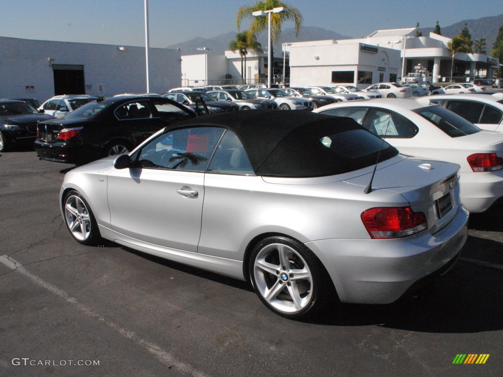 2008 1 Series 135i Convertible - Titanium Silver Metallic / Black photo #10