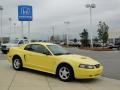 2003 Zinc Yellow Ford Mustang V6 Coupe  photo #3