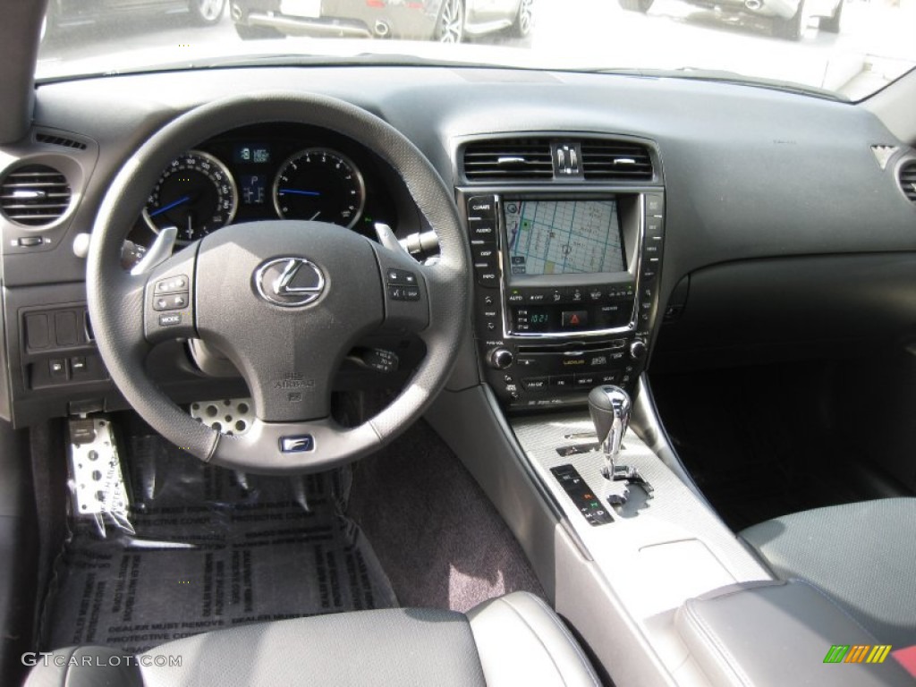 2009 Lexus IS F Black Dashboard Photo #61536593
