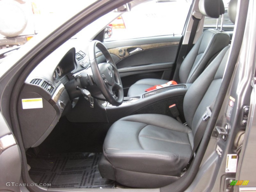 Black Interior 2009 Mercedes-Benz E 350 Sedan Photo #61536996