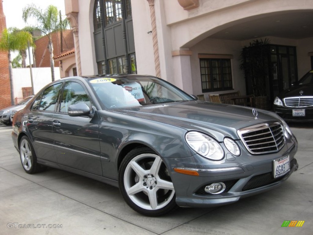 Flint Grey Metallic 2009 Mercedes-Benz E 350 Sedan Exterior Photo #61537014