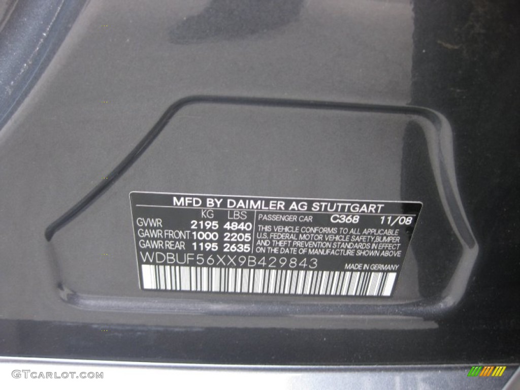 2009 E Color Code 368 for Flint Grey Metallic Photo #61537017