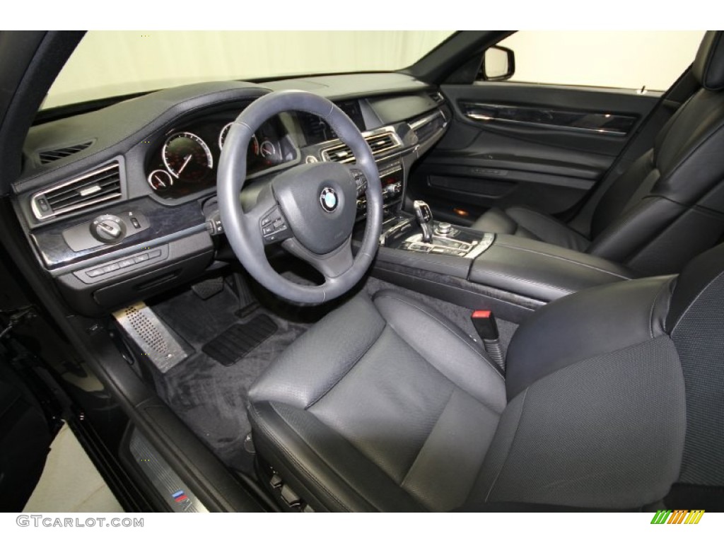 Black Nappa Leather Interior 2010 BMW 7 Series 750Li Sedan Photo #61538585