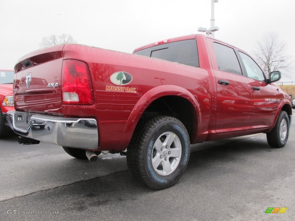 Deep Cherry Red Crystal Pearl 2012 Dodge Ram 1500 Mossy Oak Edition Crew Cab 4x4 Exterior Photo #61538876