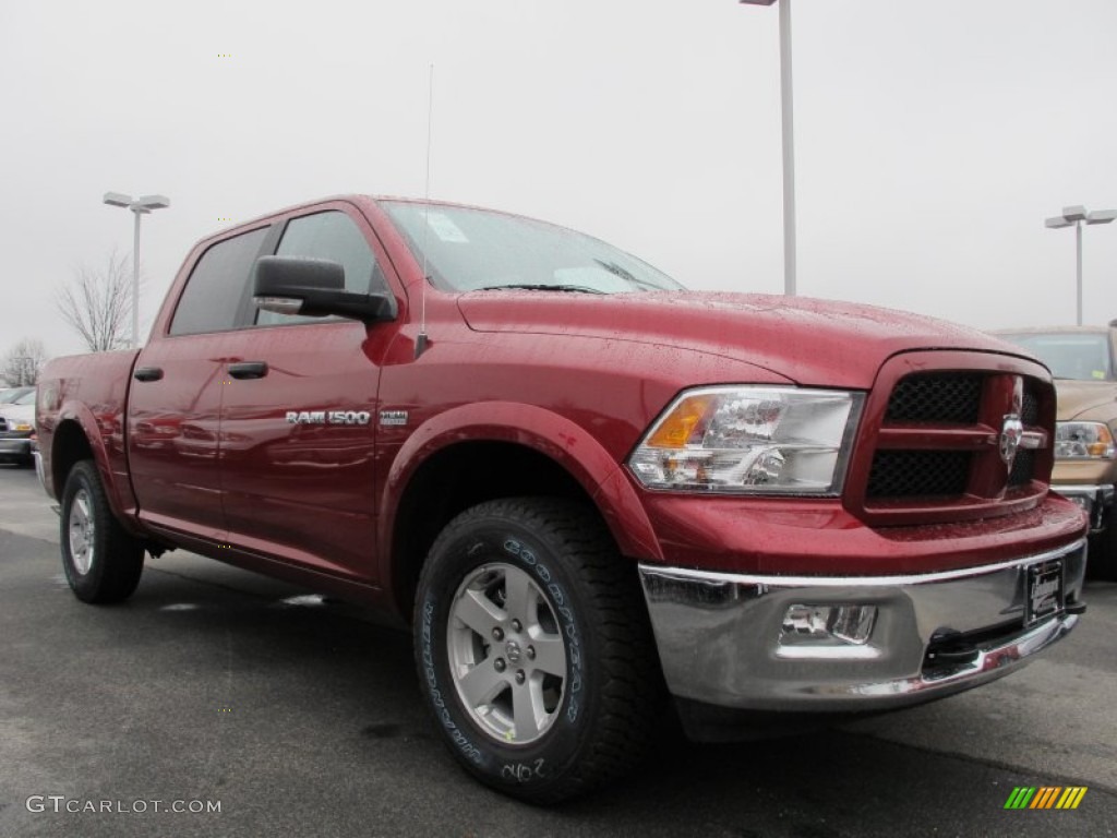 Deep Cherry Red Crystal Pearl 2012 Dodge Ram 1500 Mossy Oak Edition Crew Cab 4x4 Exterior Photo #61538885