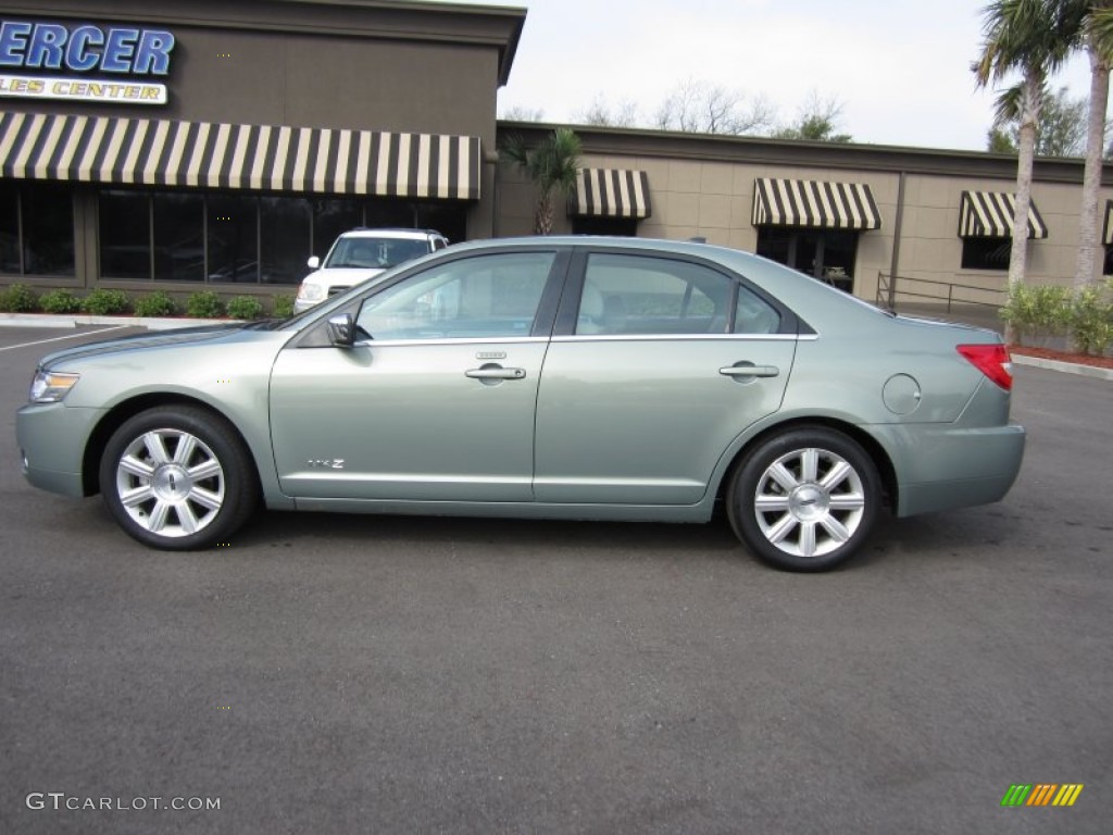 2008 MKZ Sedan - Moss Green Metallic / Light Stone photo #8