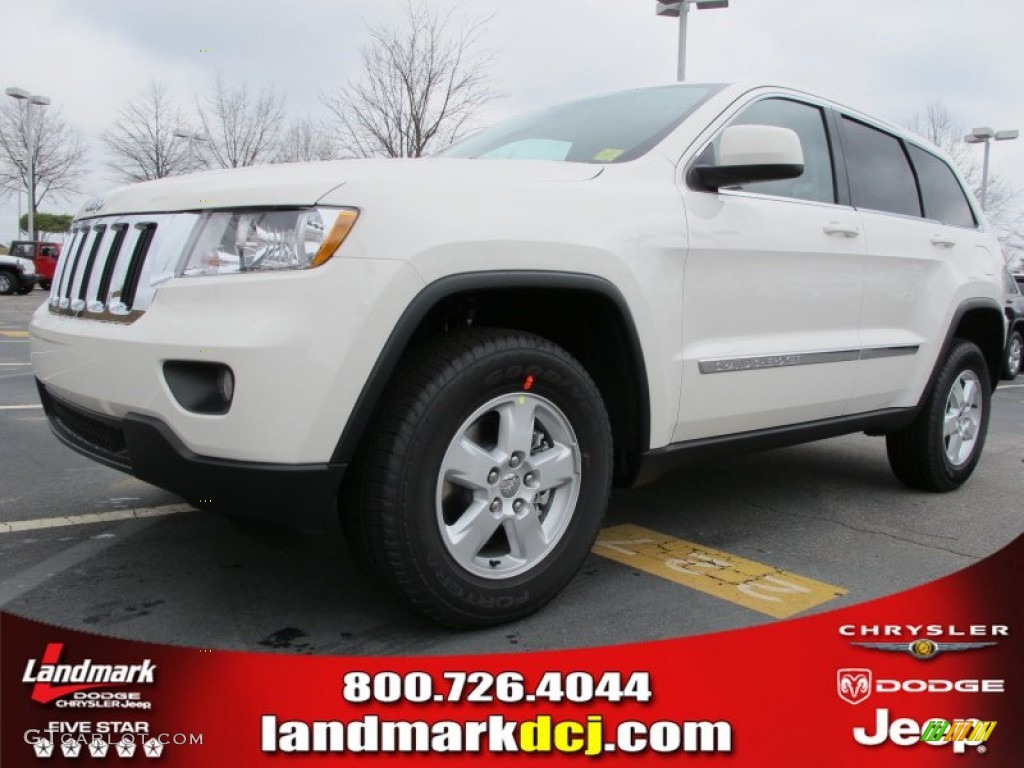 2012 Grand Cherokee Laredo - Stone White / Dark Graystone/Medium Graystone photo #1